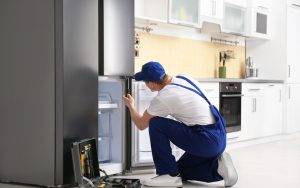 Repairing Refrigerator In Kitchen
